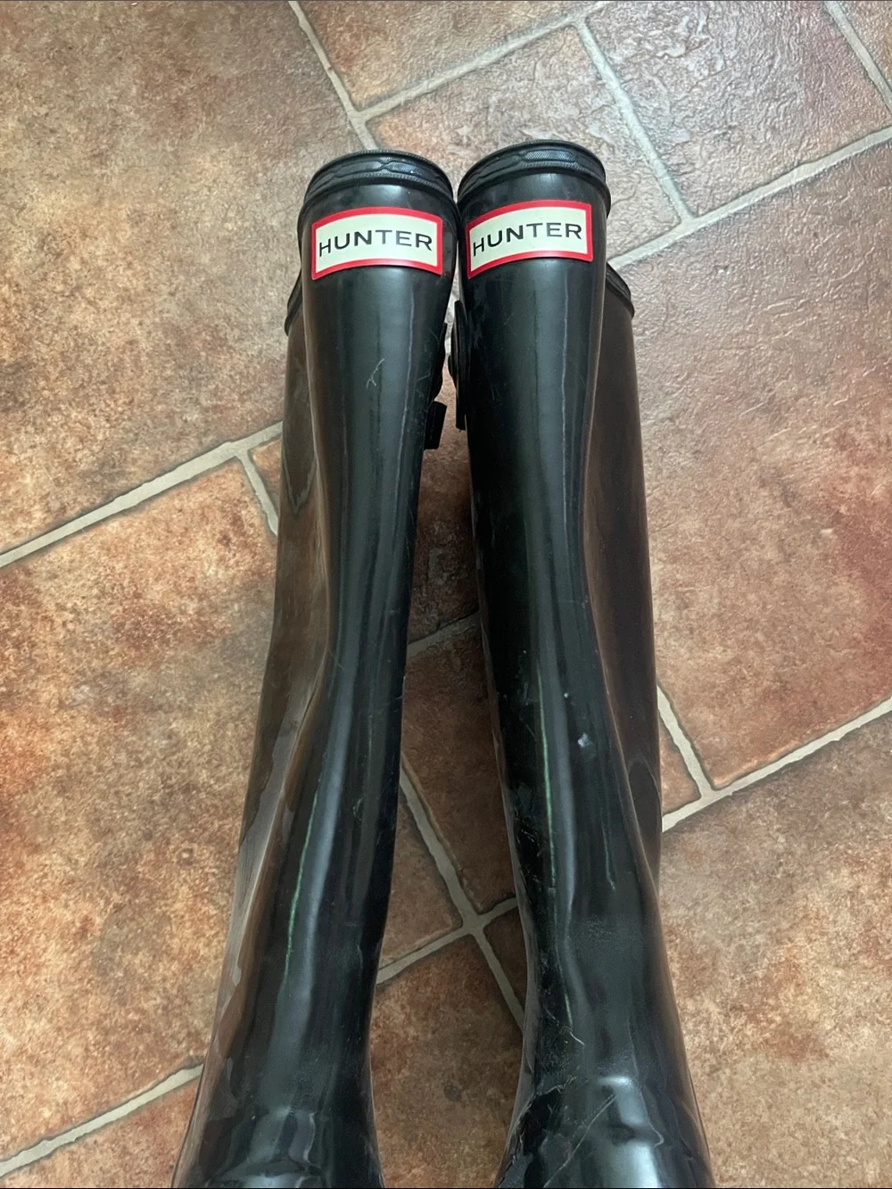 Black Hunter Boots Size 5